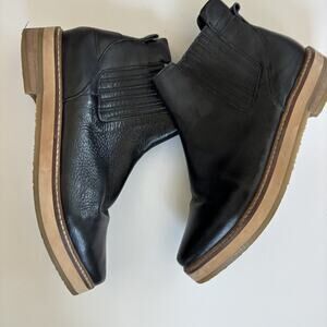 Roolee Prince Black Leather Pointy Toe Boots Size 7 fits 7.5/8 best